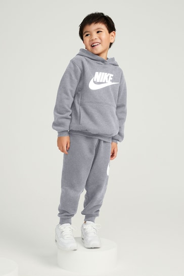 Nike Grey Little Kids Club Fleece Tracksuit Set
