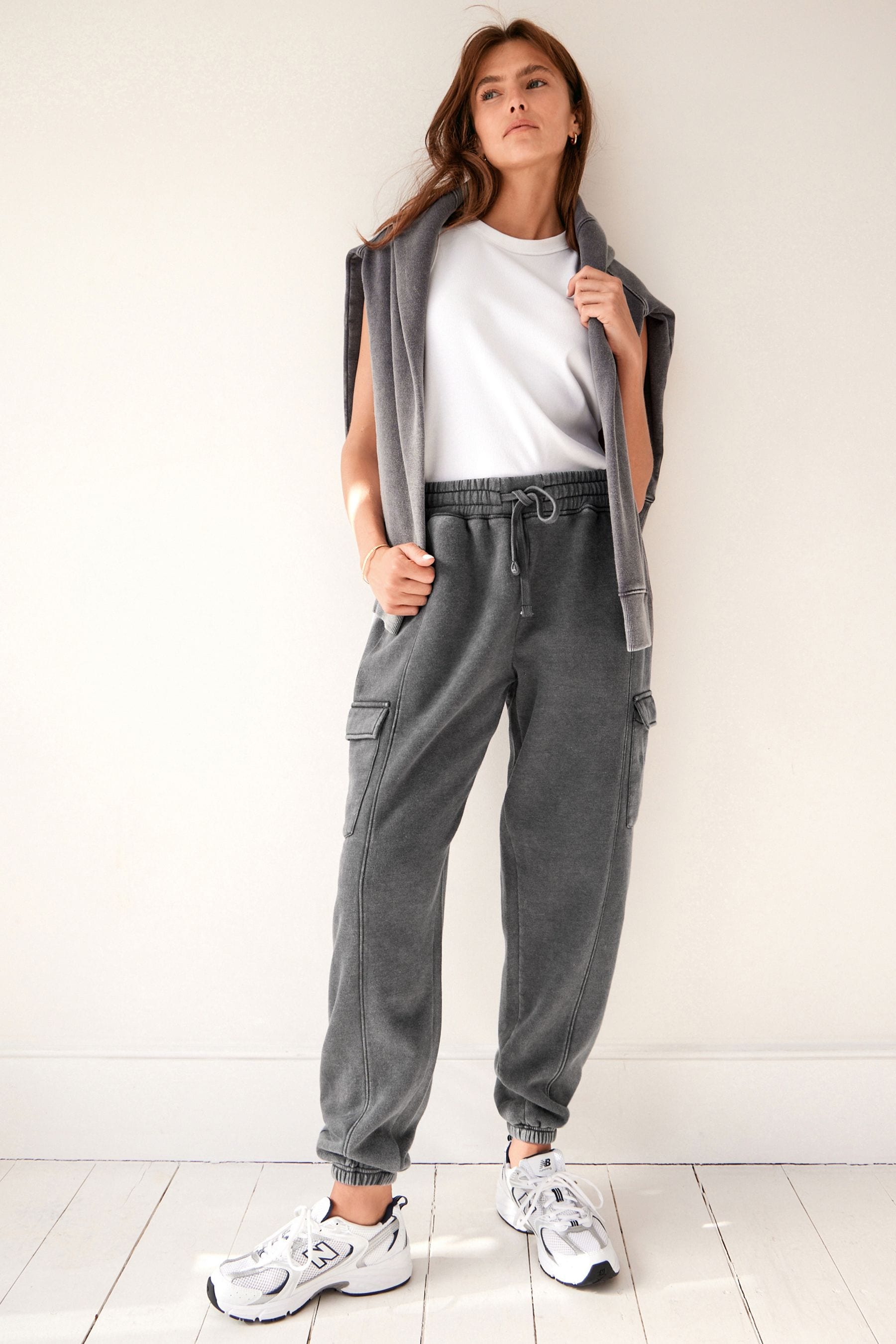 Buy Grey Washed Utility Cargo Joggers from the Next UK online shop
