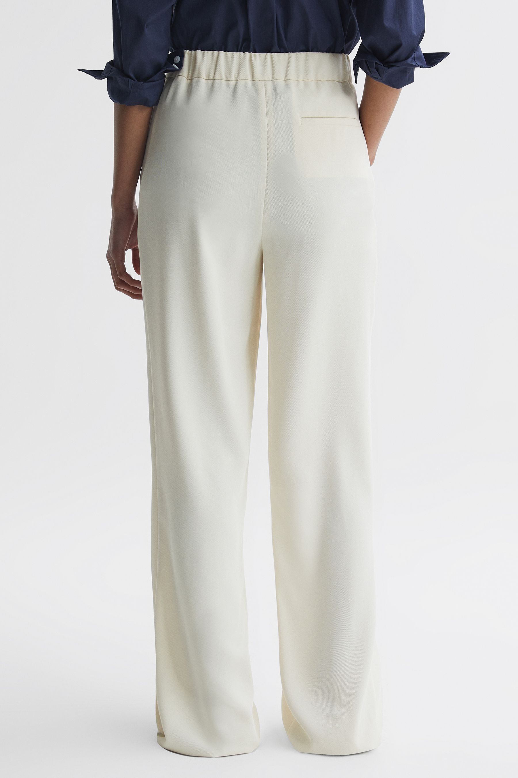 Buy Reiss Cream Aleah Pull On Trousers from the Next UK online shop