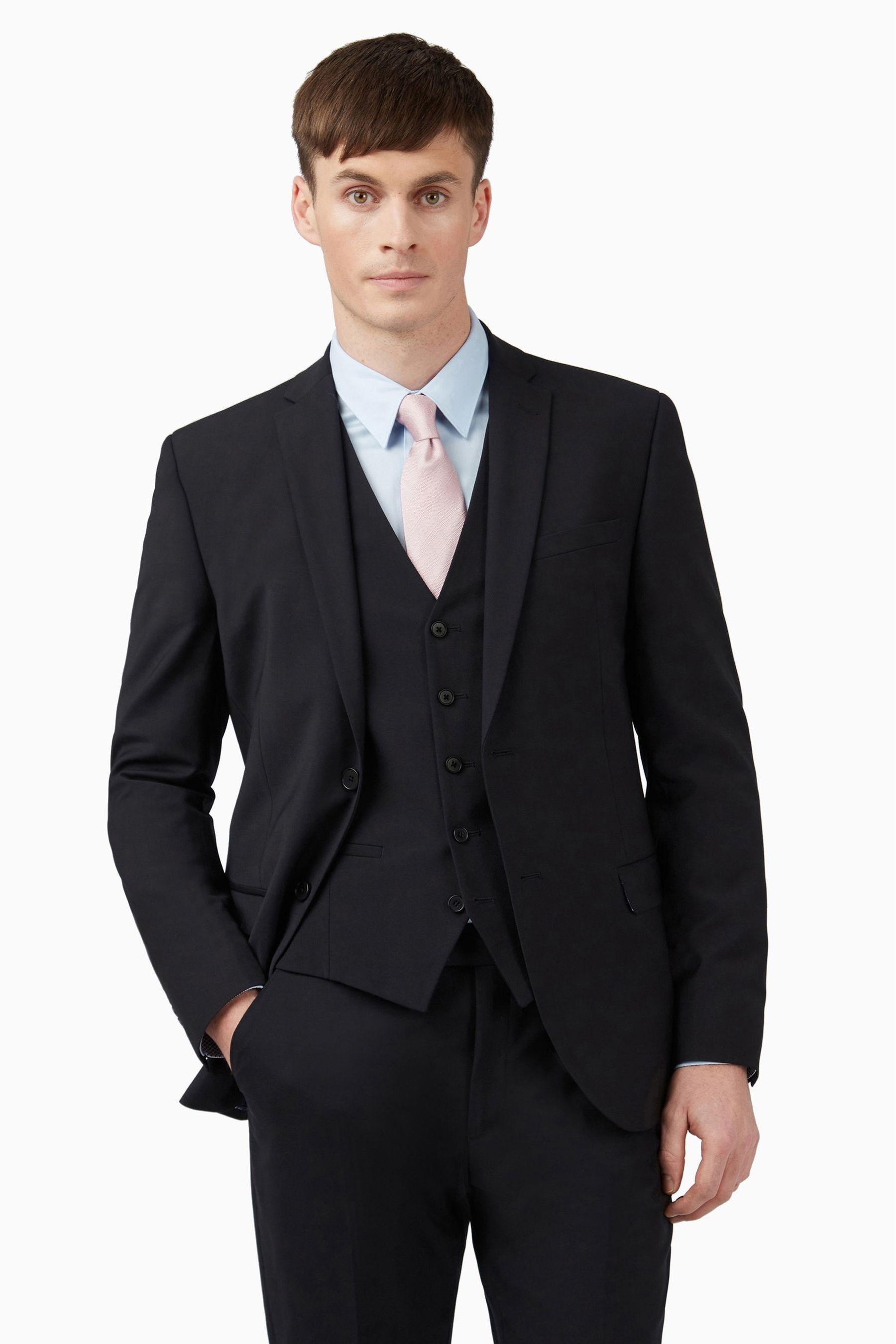Buy Ted Baker Premium Black Panama Slim Suit: Jacket from the Next UK ...