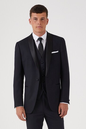 Skopes Newman Black Check Tailored Fit Suit Jacket