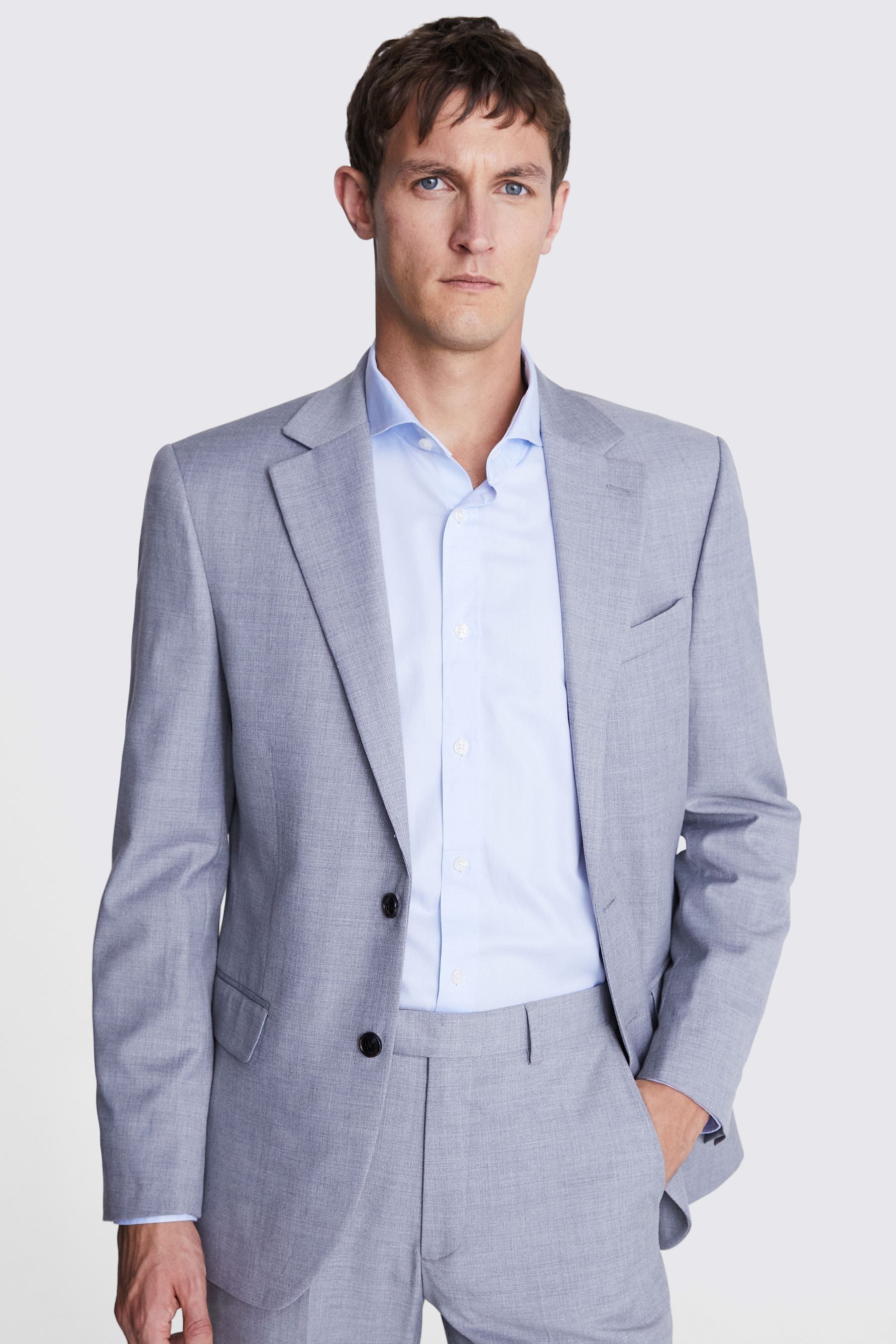 Buy MOSS Slim Fit Grey Stretch Suit: Jacket from the Next UK online shop