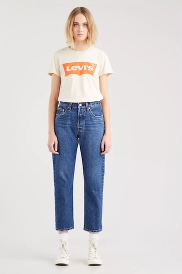 Buy Levi's® Orinda Troy Horse Denim Blue 501 Crop Jeans from the Next ...