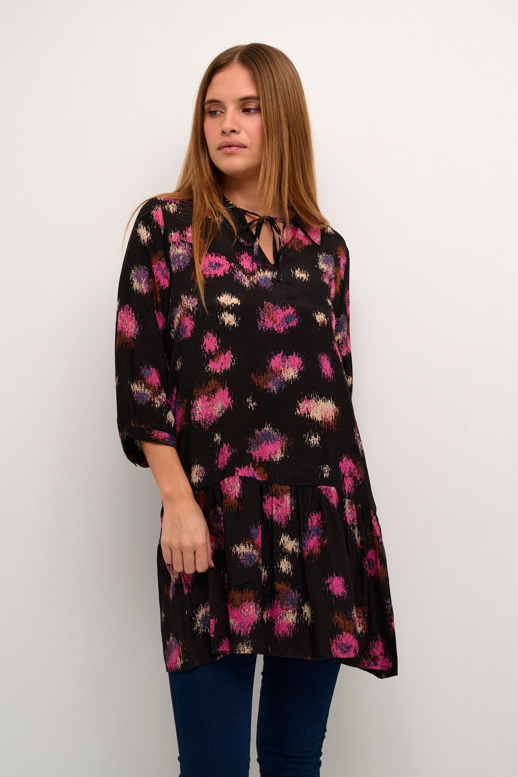 Long black tunic online dress