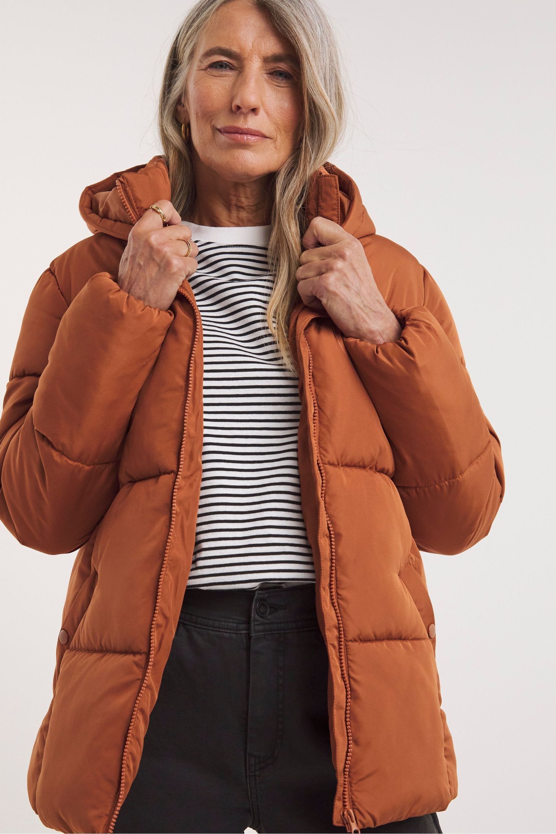 Buy JD Williams Orange Padded Puffer Coat from the Next UK online shop