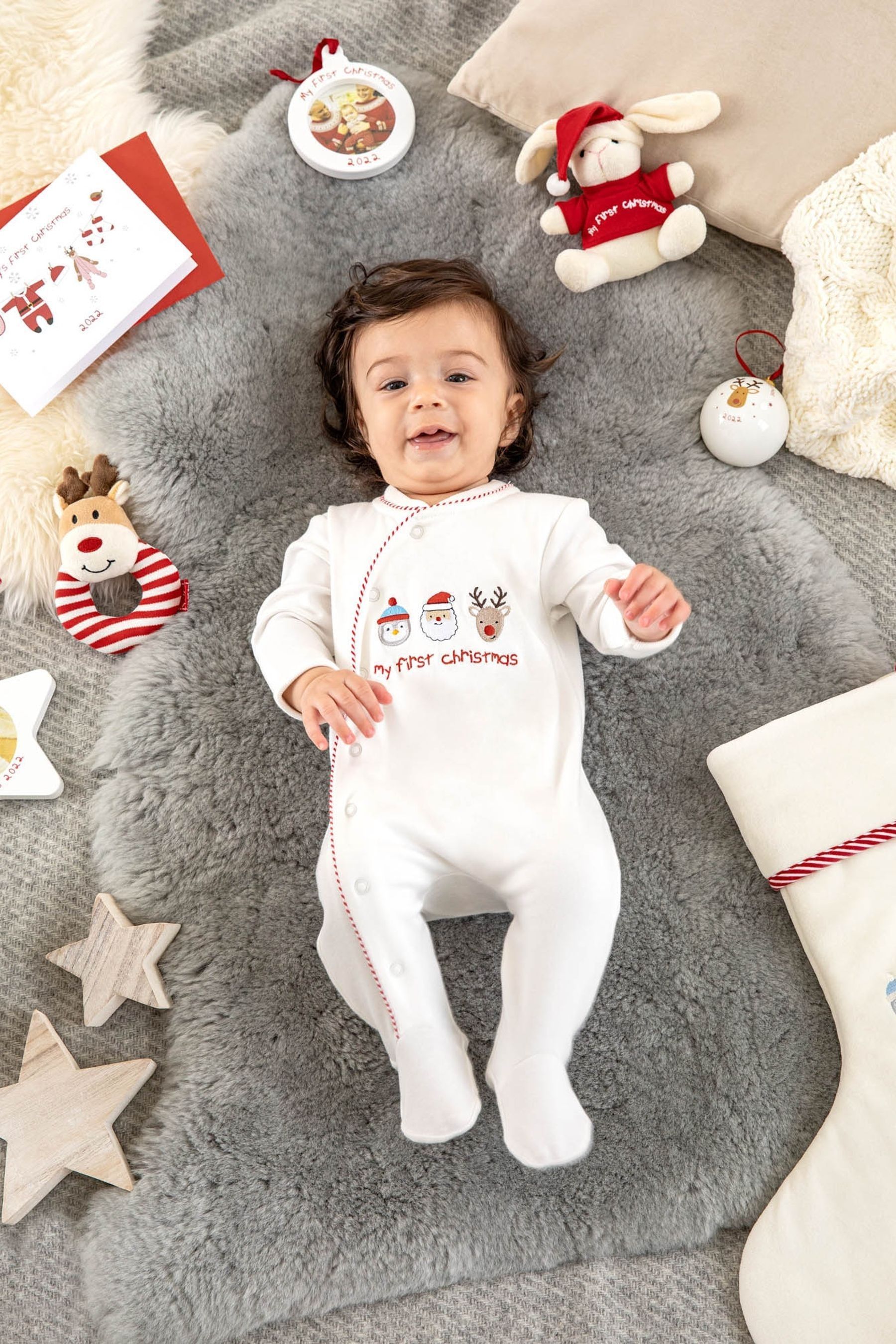 My first shop christmas sleepsuit