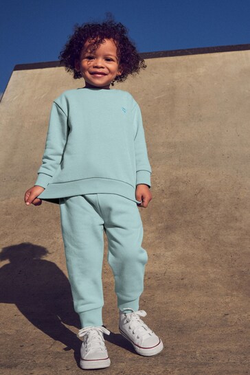 Buy Mineral Blue Jersey Sweatshirt And Joggers Set (3mths-7yrs) from ...