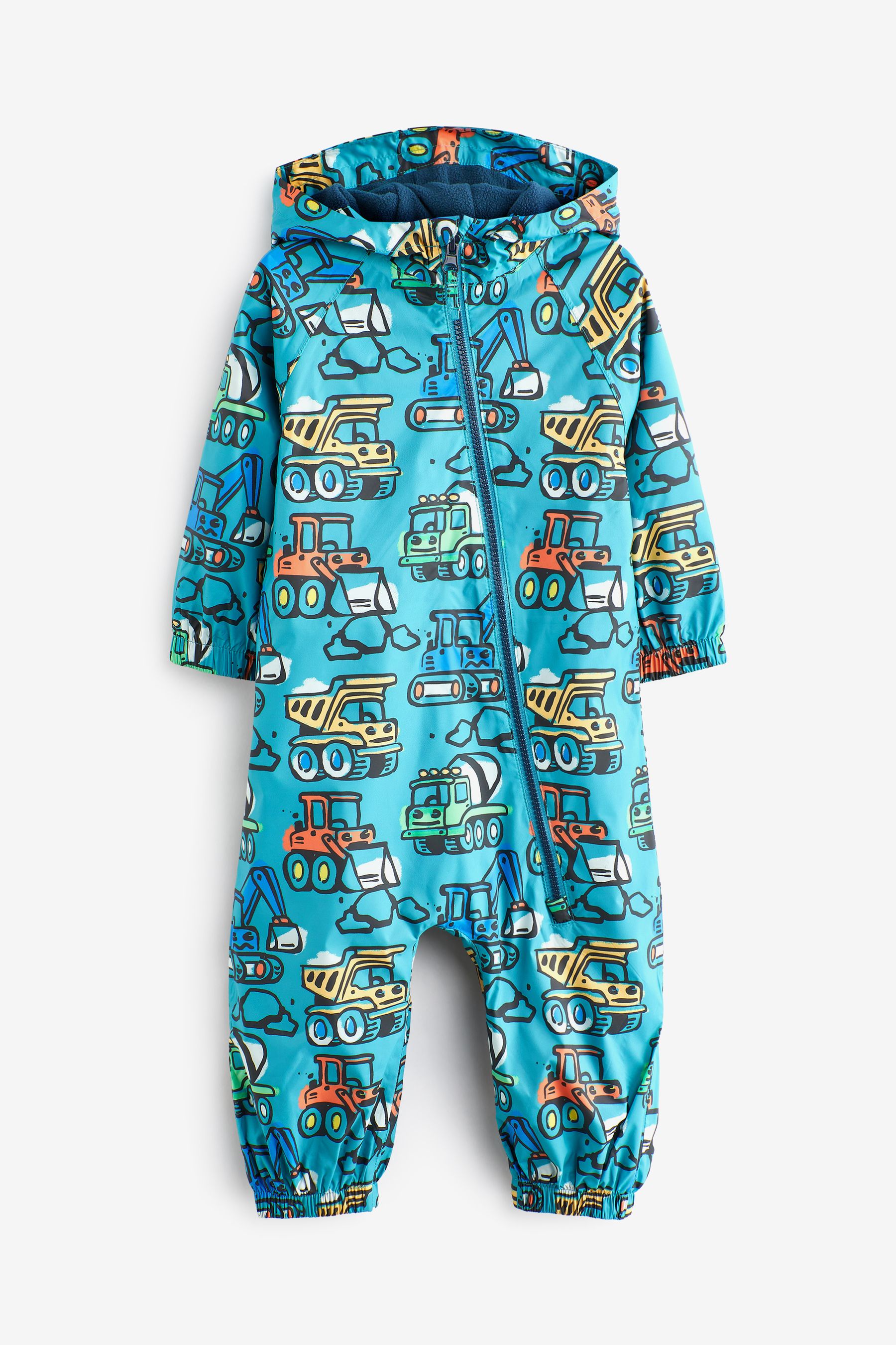 Blue Digger Waterproof Fleece Lined Puddlesuit 3mths 7yrs