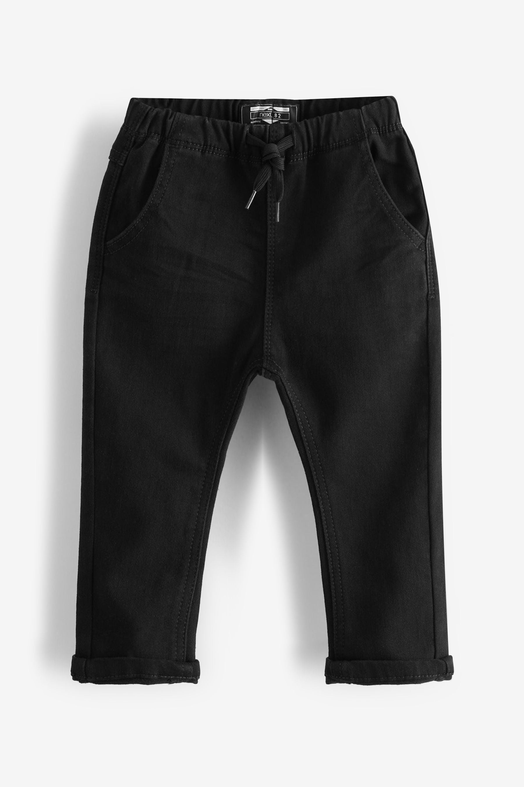 Black denim sales pull on jeans
