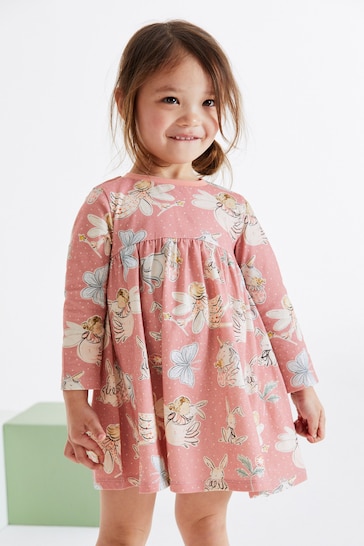 Pink Fairy Long Sleeve Jersey Dress (3mths-7yrs)