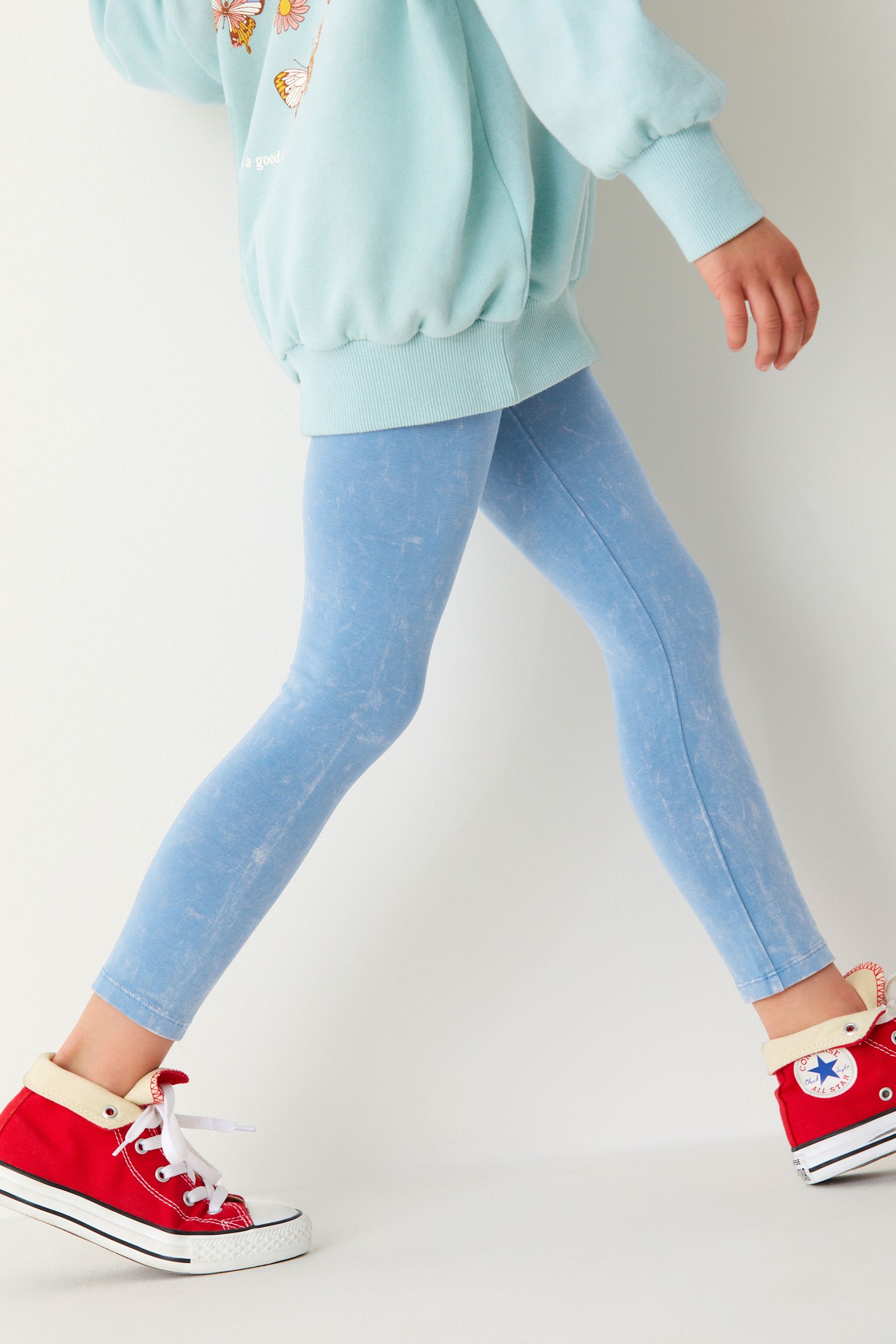 Light Blue Denim Leggings 3 16yrs