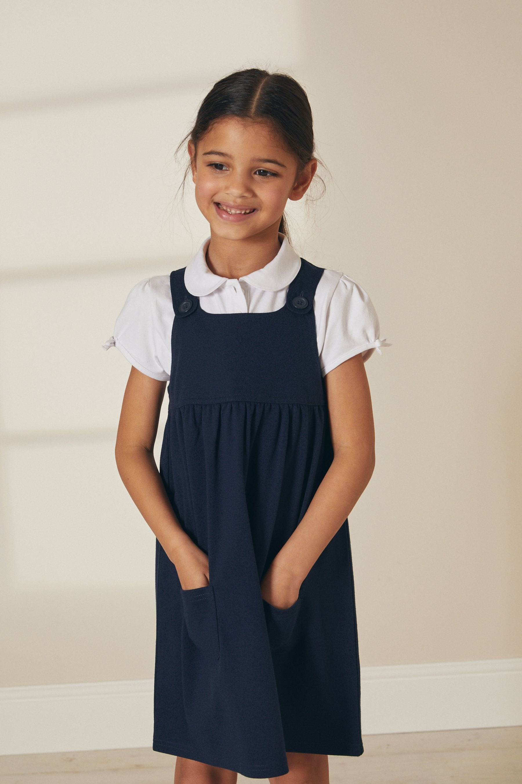 Jersey shop school pinafore