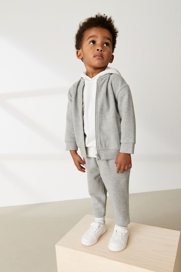 Pale Grey 3 Piece Jersey Bomber and Joggers Set (3mths-7yrs)