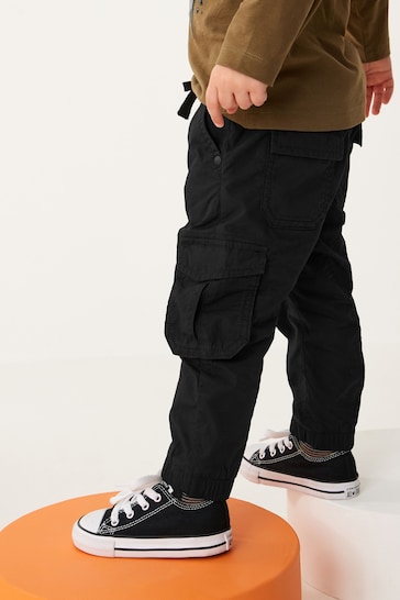 Black Lined Cargo Trousers (3mths-7yrs)