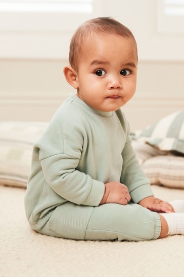 Buy Sage Green Baby Cosy Sweatshirt and Joggers Set from the Next UK ...