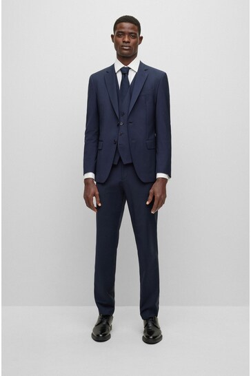 BOSS Blue Slim Fit Suit: Jacket