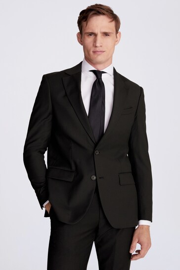 Buy MOSS Tailored Fit Black Stretch Suit: Jacket from the Next UK ...