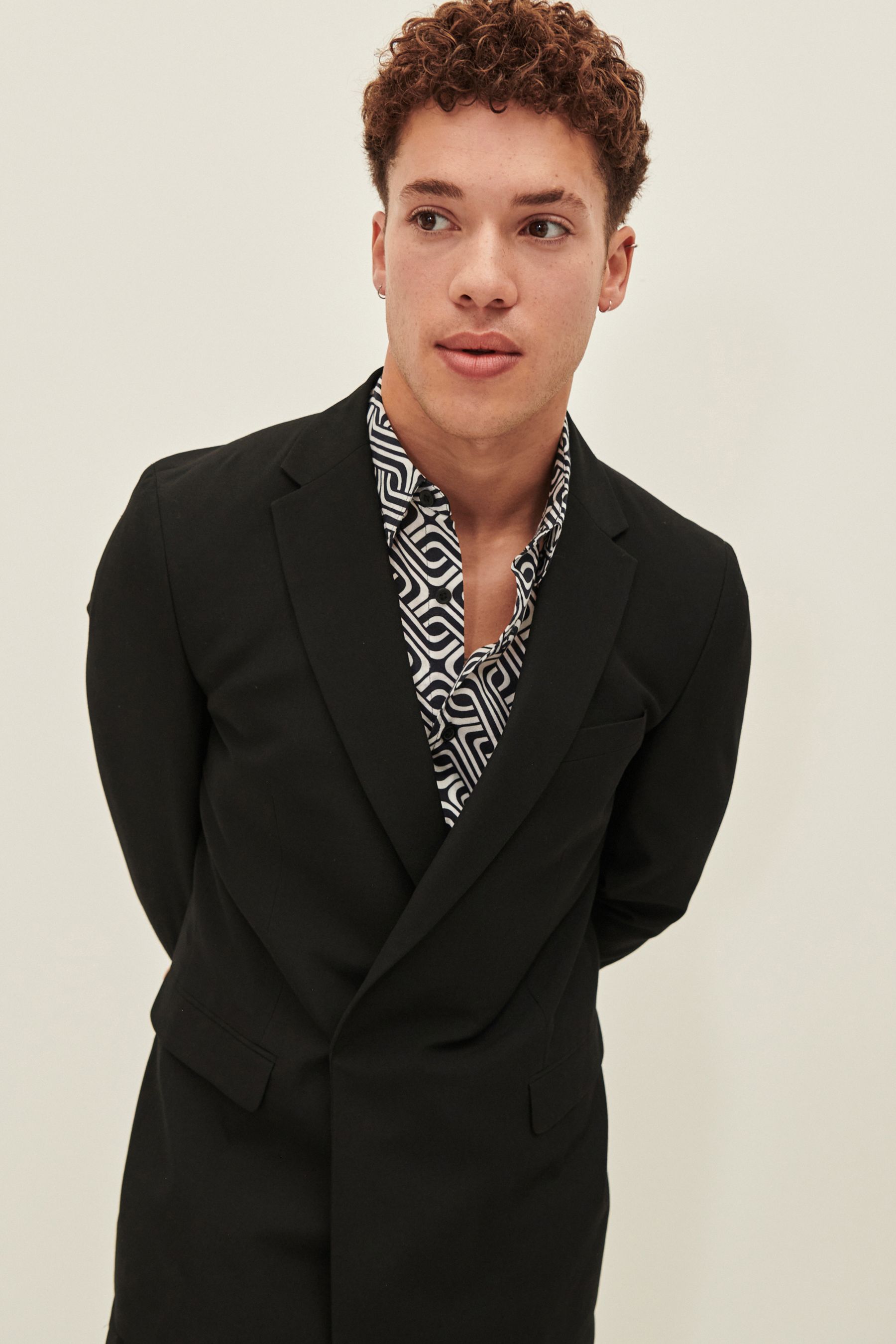 Buy Black EDIT Slim Fit Wrap Front Suit Jacket from the Next UK