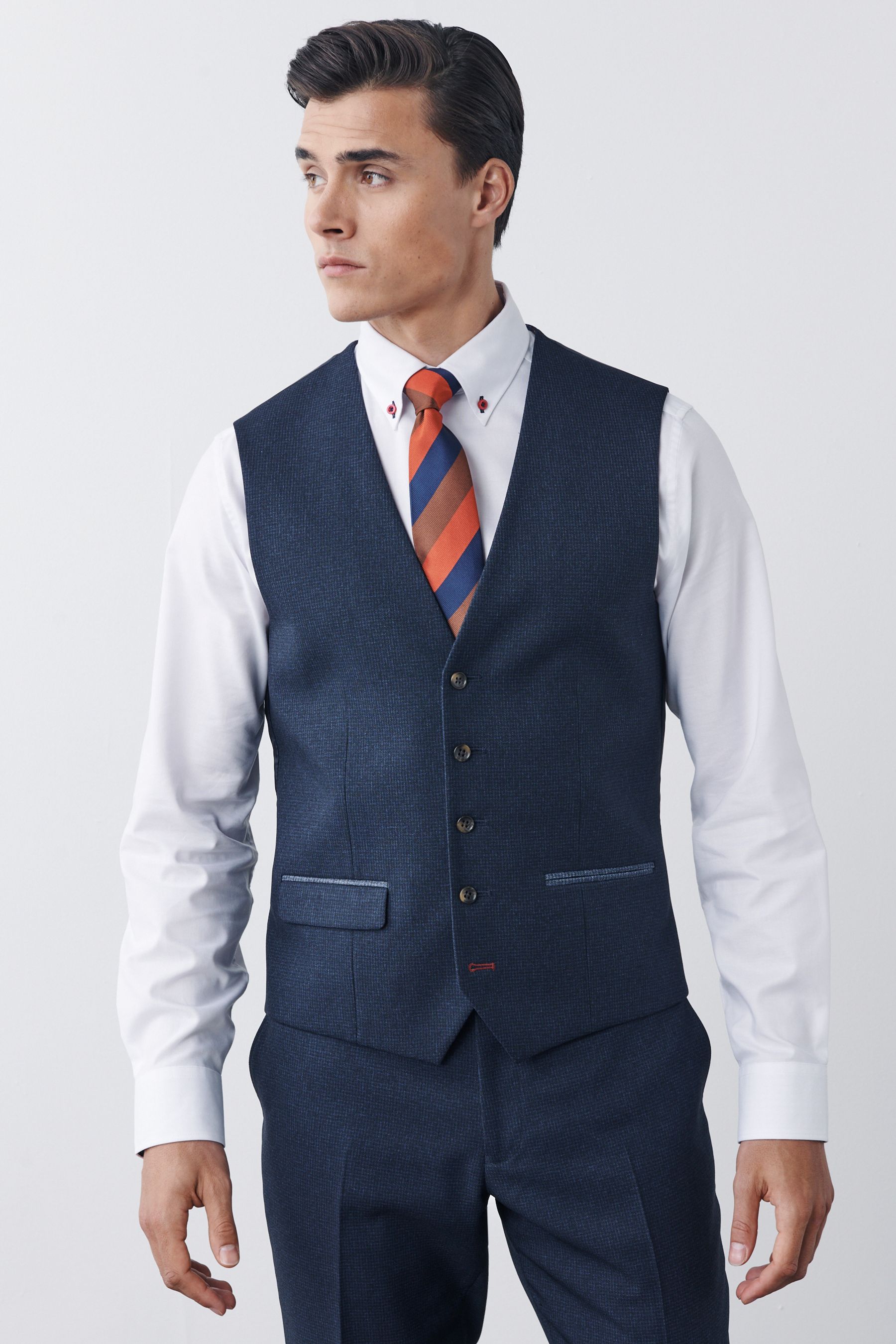 Next shop waistcoat blue
