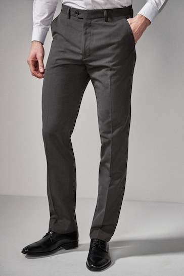 Charcoal Grey Regular Fit Suit Trousers