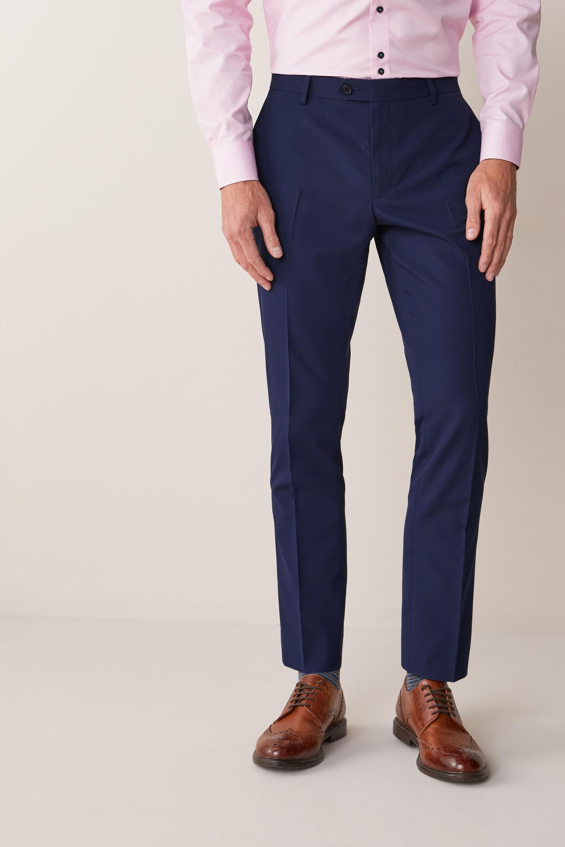 Buy Bright Blue Regular Fit Suit Trousers from the Next UK online shop