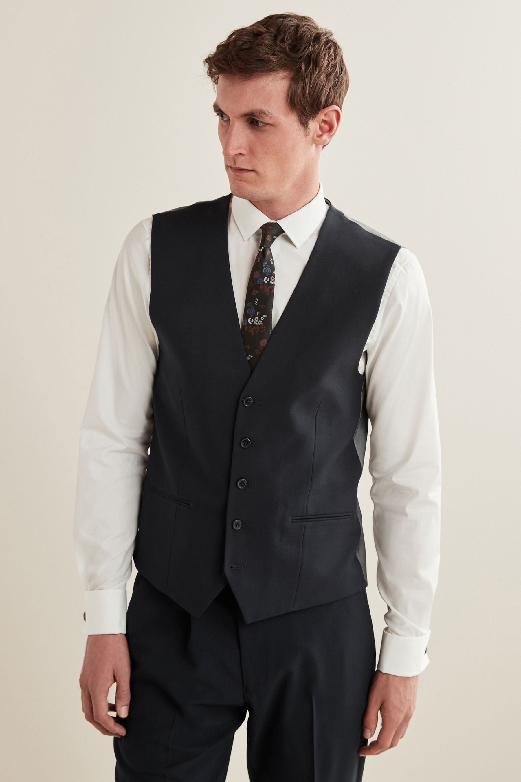 U shaped waistcoat tuxedo top