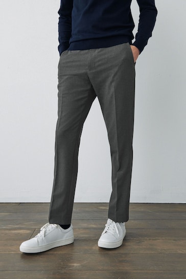 Grey Slim Motionflex Stretch Suit Trousers