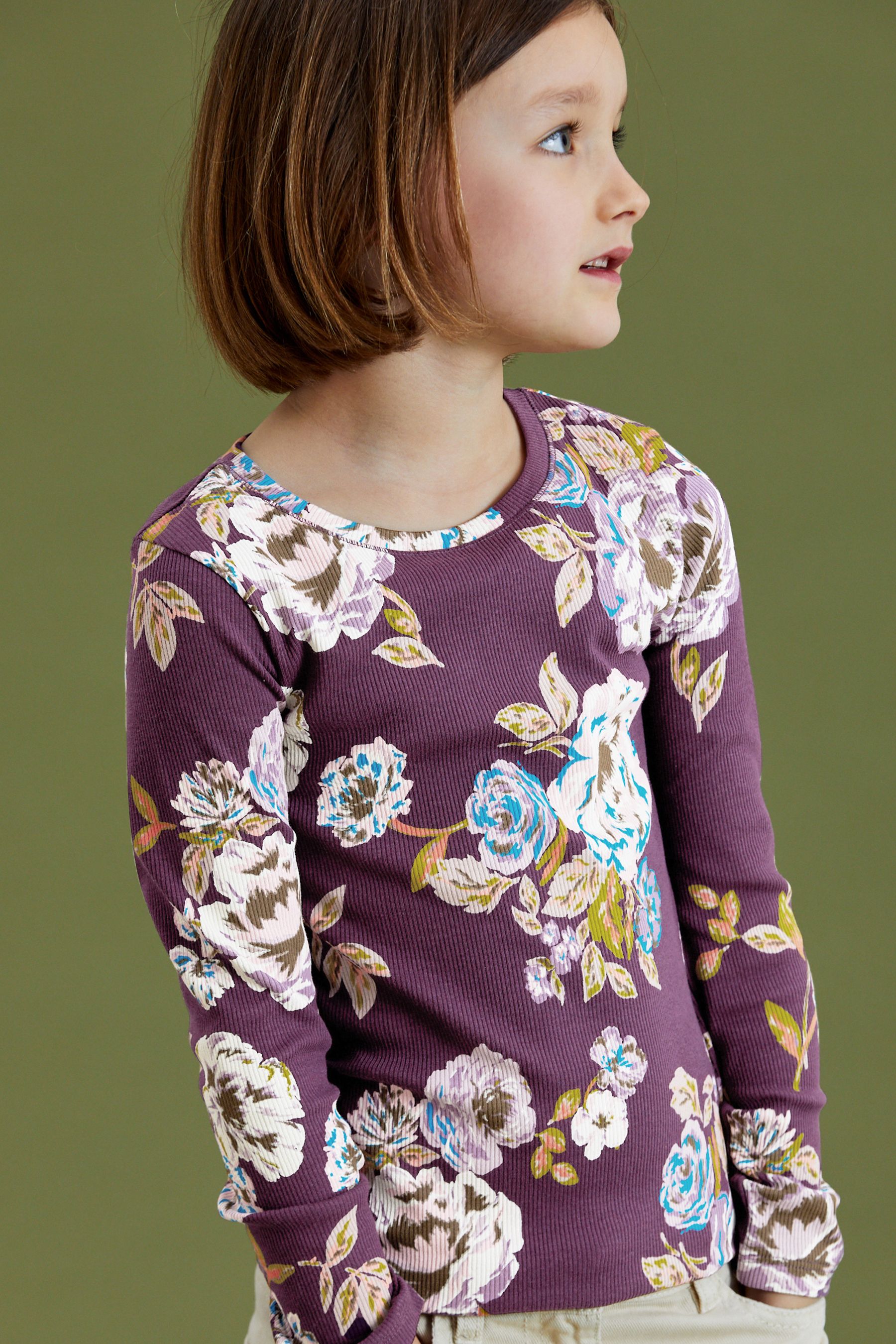 Buy Long Sleeve Ribbed Top (3-16yrs) from Next Ireland