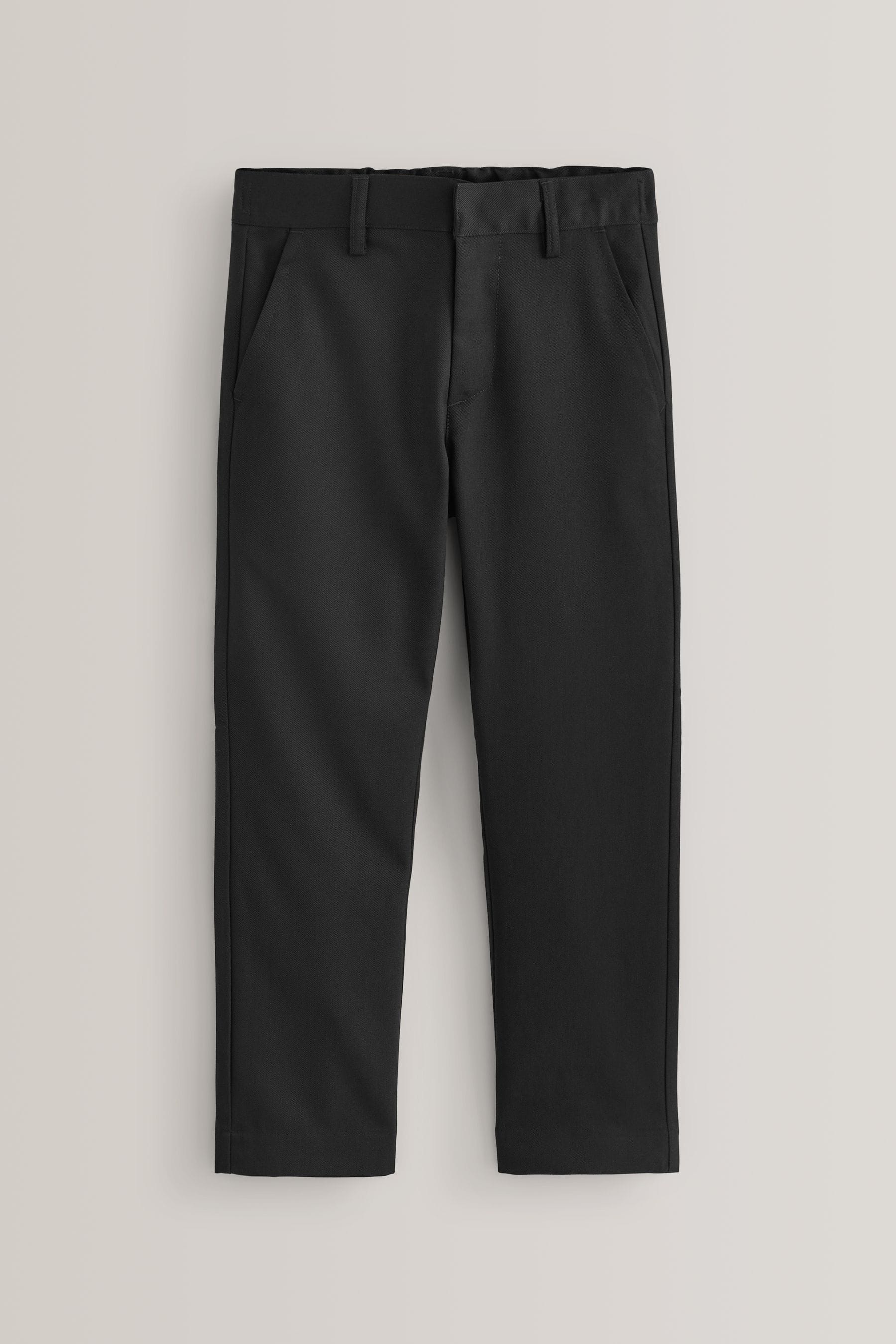 Buy Black Regular Waist School Formal Straight Trousers (3-17yrs) from ...