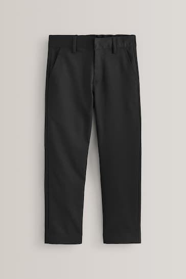 Black Regular Waist School Formal Straight Trousers (3-17yrs)