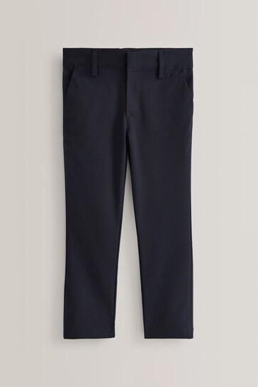 Buy Navy Regular Waist School Formal Stretch Skinny Trousers (3-17yrs ...