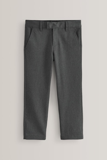 Grey Regular Waist School Formal Slim Leg Trousers (3-17yrs)