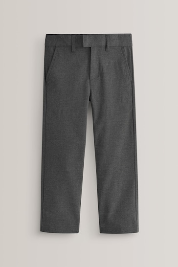 Grey Regular Waist School Formal Stretch Skinny Trousers (3-17yrs)