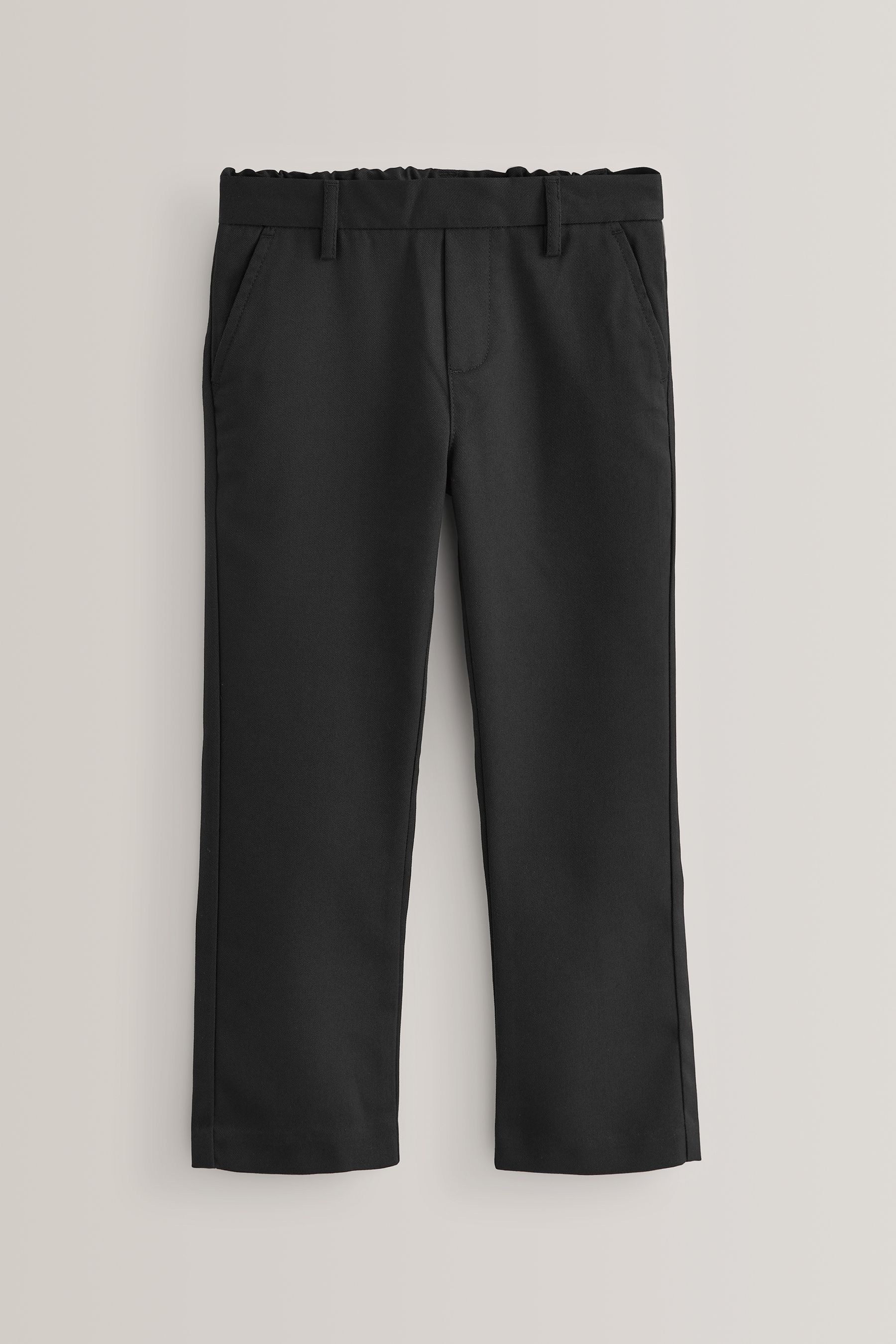 Buy Black Regular Pull-On Waist School Formal Straight Trousers (3 ...