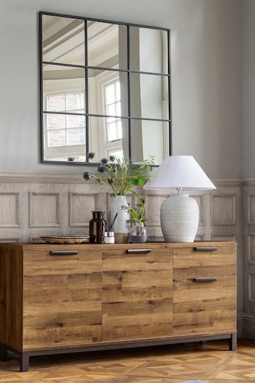 Dark Bronx Oak Effect Large Sideboard