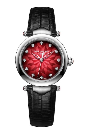 Emile Chouriet Ladies Red Lotus Fair Watch