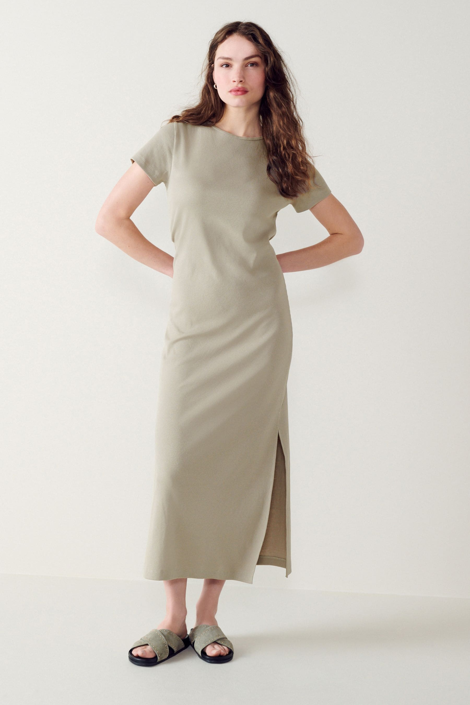 Maxi t shirt dress with slits store