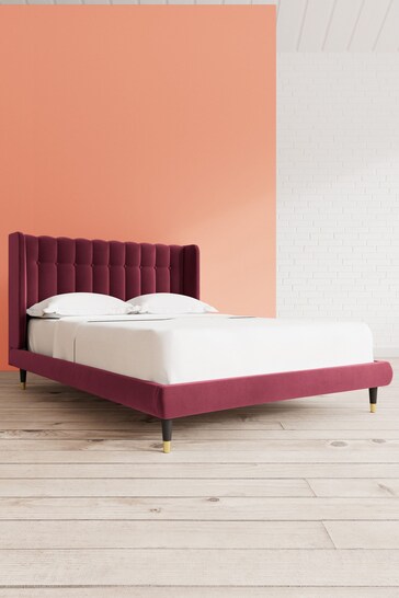Swoon Easy Velvet Bordeaux Red Kipling Bed
