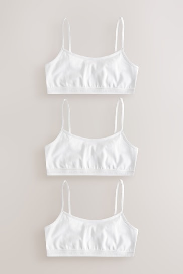 White Strappy Crop Top 3 Pack (5-16yrs)