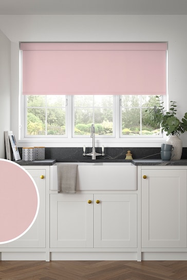 Blush Pink Echo Made to Measure Blackout Roller Blind