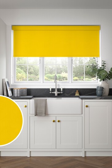 Luna Yellow Albans Made to Measure Roller Blind