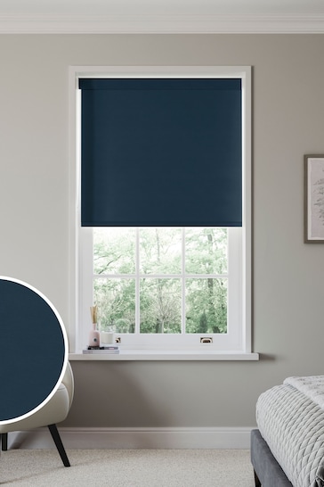Ink Blue Glow Made to Measure Blackout Roller Blind