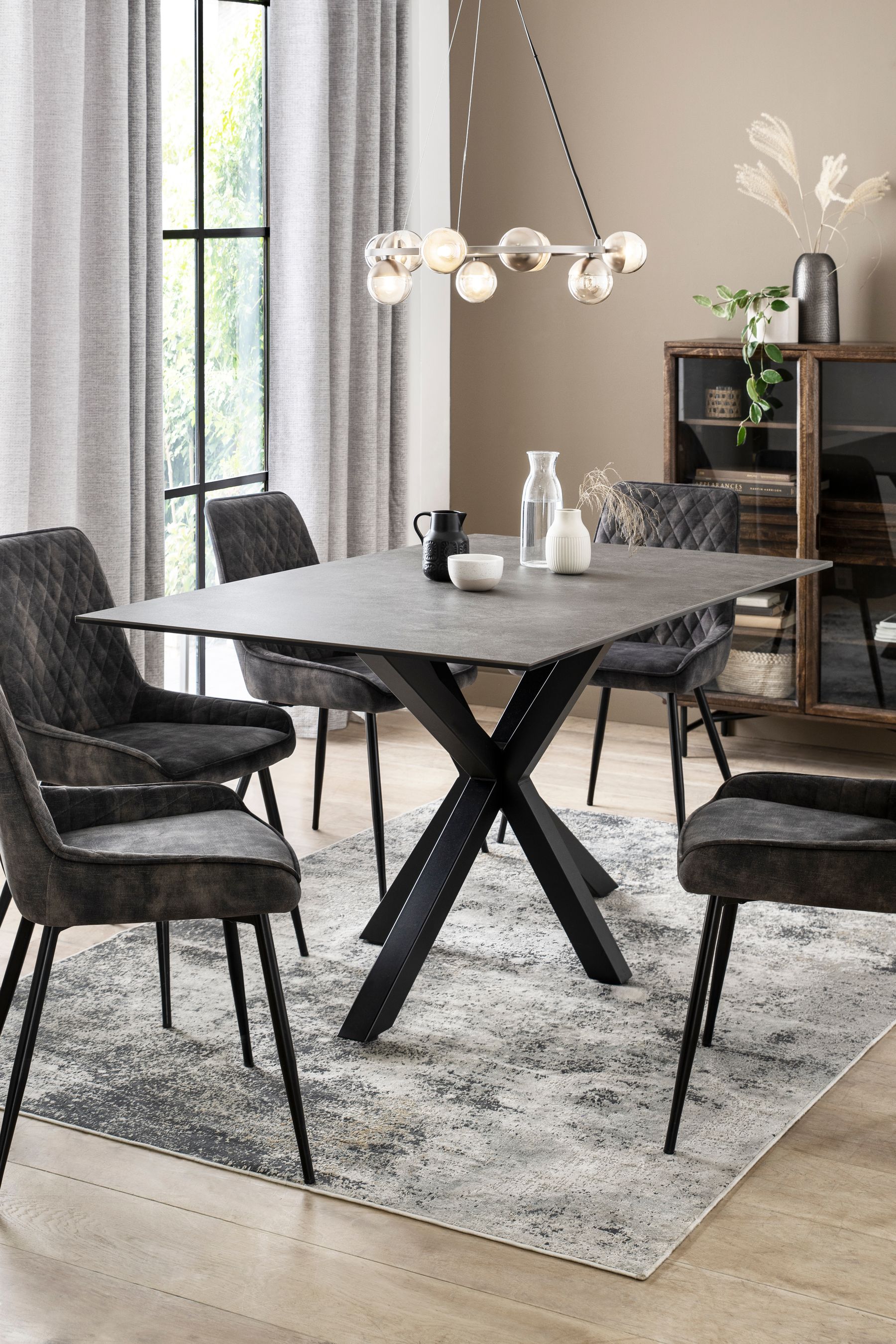 Dark gray on sale dining table