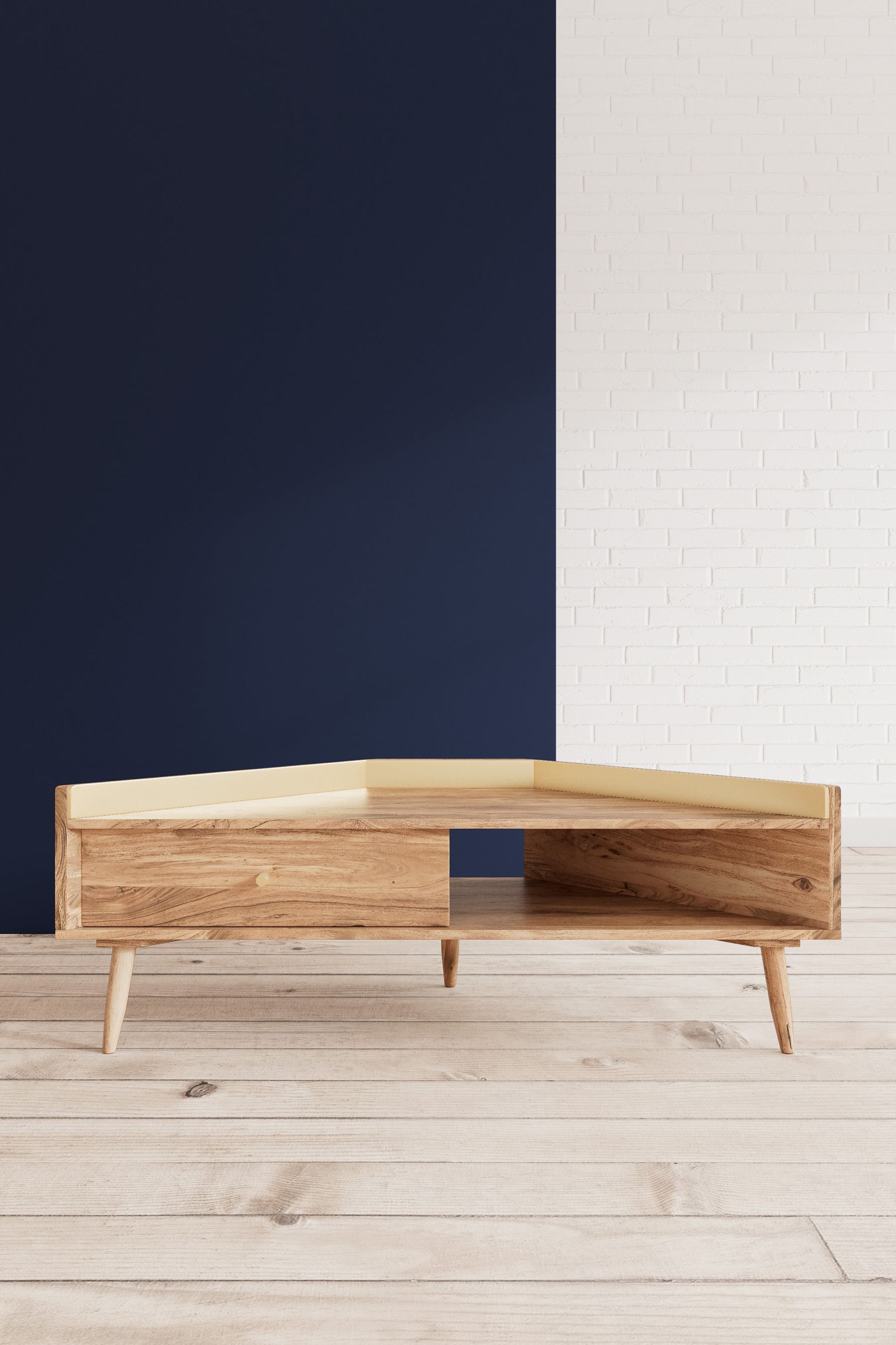 Mid century corner tv stand discount