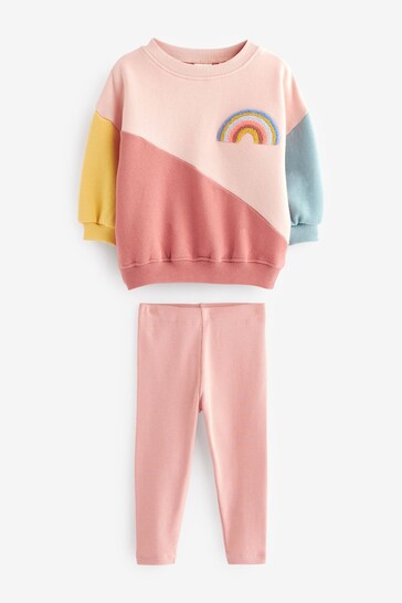 Buy Colourblock Sweatshirt And Leggings Set (3mths-7yrs) from the Next ...
