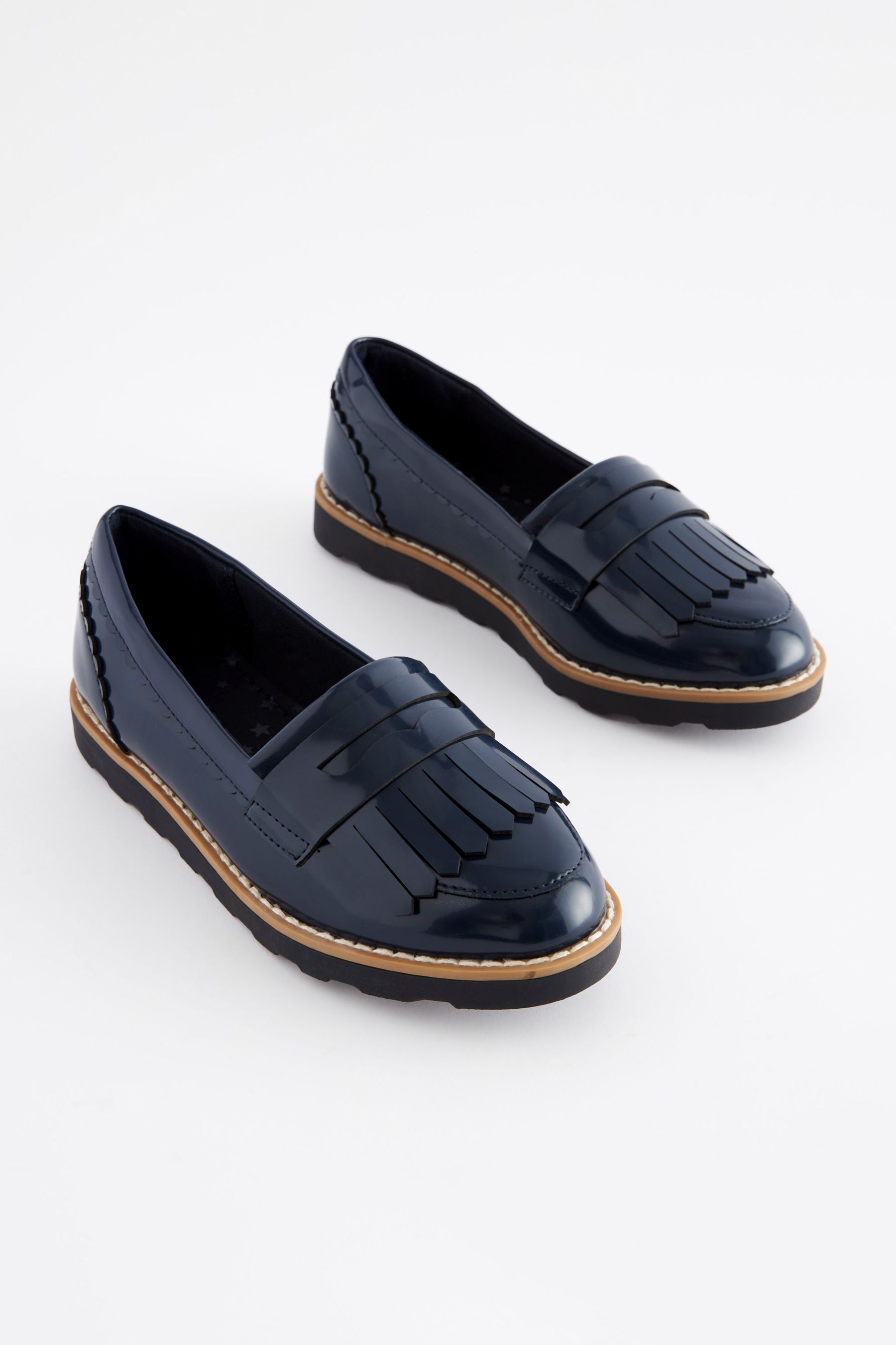 New look navy loafers best sale