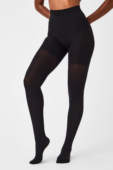 SPANX® High Waisted Thigh Shaping Black Tights