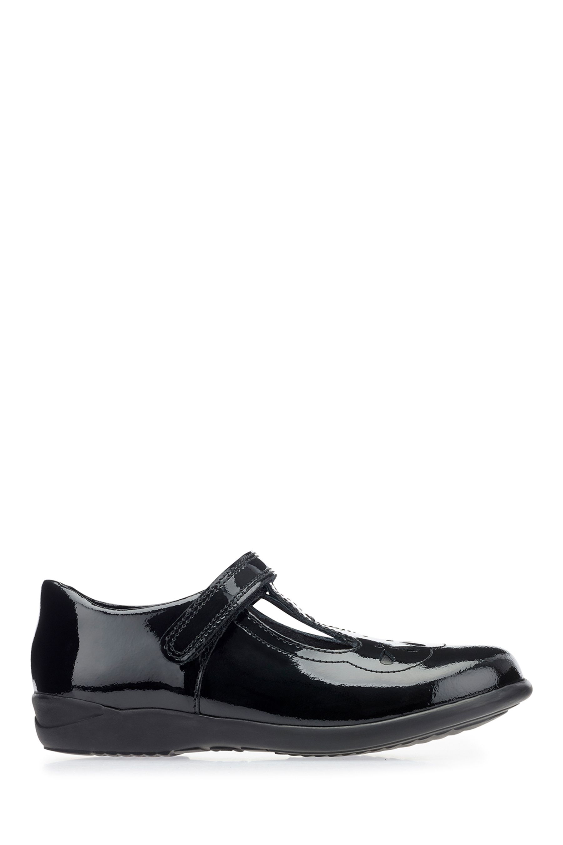 Buy Start-Rite Poppy Black Patent Leather T Bar School Shoes from the ...