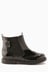 Start-Rite Black Patent Leather Zip-Up Chelsea Boots Standard Fit