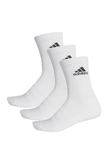 adidas White Adult Cushioned Crew Socks
